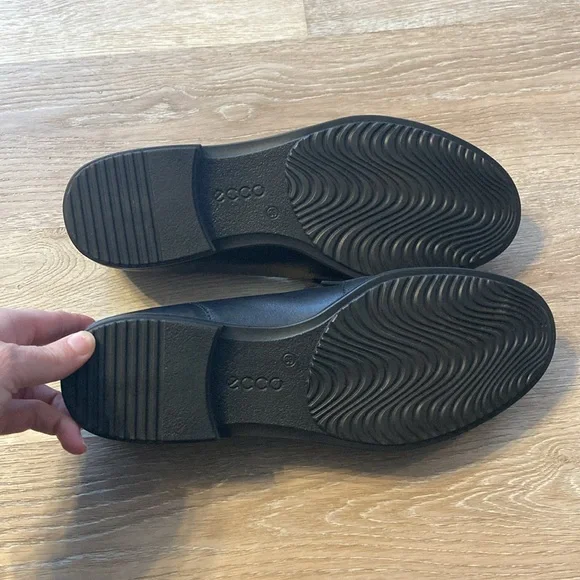 Ecco Real Leather Black Loafers - Picture 5 of 5
